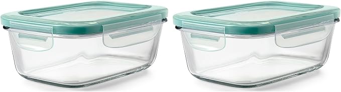 OXO Good Grips 3.5 Cup Smart Seal Glass Rectangle Food Storage Container by OXO