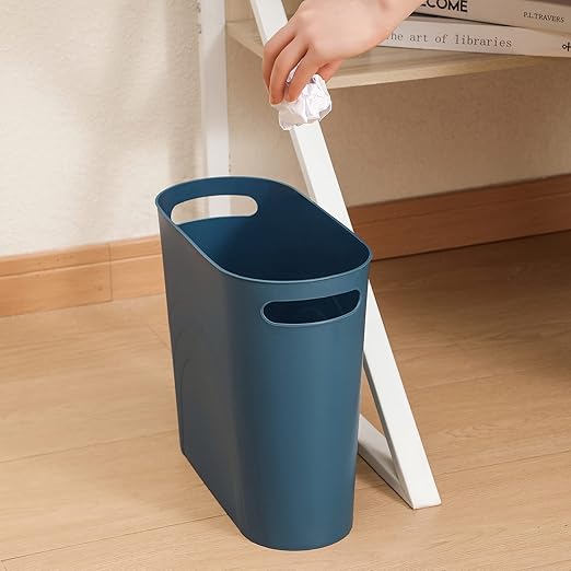 rejomiik Small Trash Can, 3.5 Gallon Slim Garbage Can Plastic Waste Basket - Image 6
