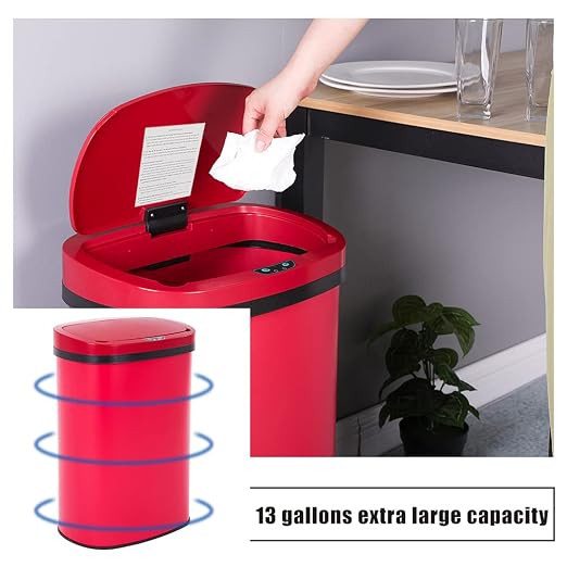 13 Gallon 50 Liter Garbage Can Kitchen Trash Can - Image 6