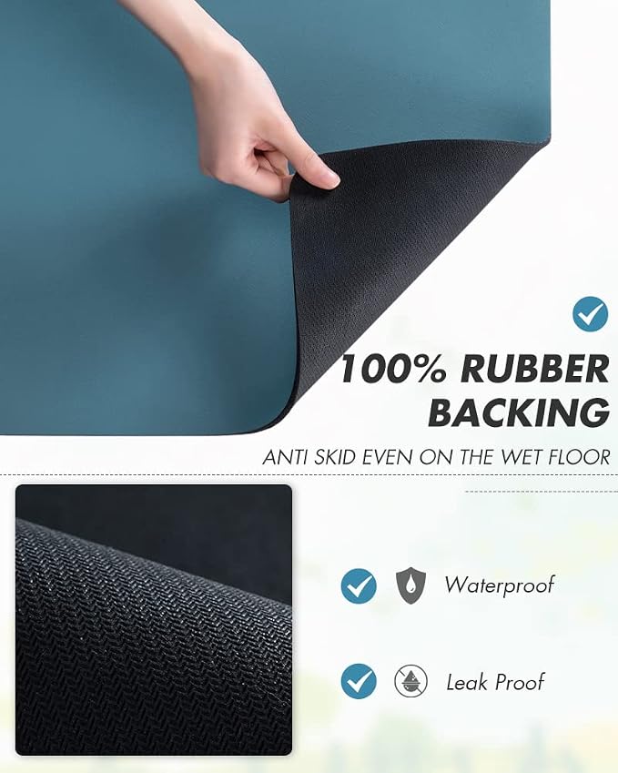 AMOAMI-Coffee Mat Hide Stain Rubber Backed Absorbent Dish Drying Mat - Image 5