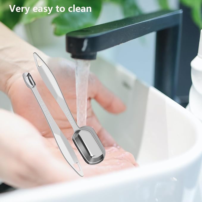 2 Pcs 1/8 Teaspoon Stainless Steel Single Measuring Spoon, Long Handle Metal - Image 9