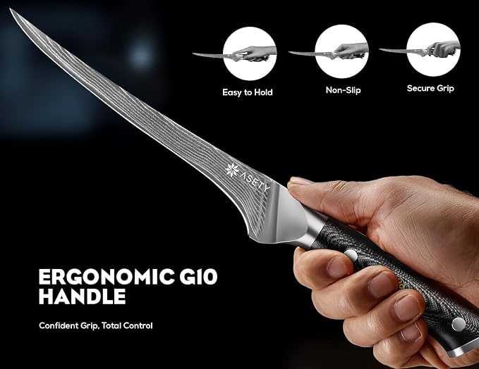 Damascus Fillet knife 7 Inch - Image 4