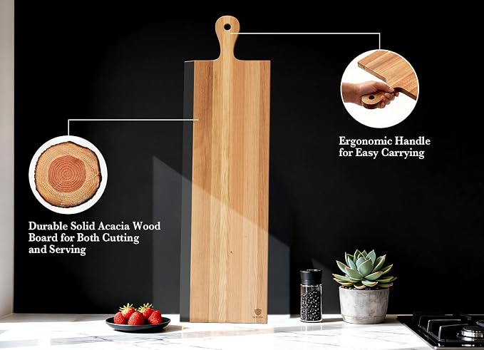 32" Acacia Charcuterie Board - Image 5