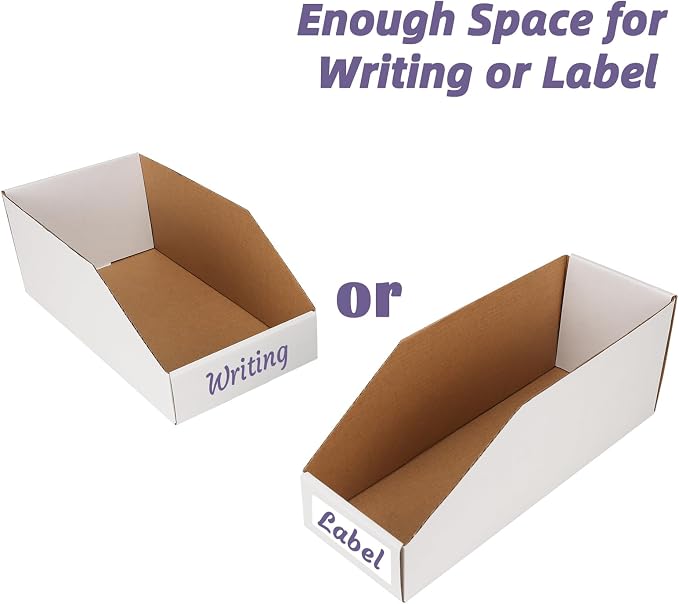 EXYGLO Cardboard Storage Bins Assorted Sizes, 35 Mixed Pack Cardboard Boxes - Image 4