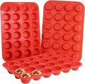 CAKETIME Silicone Mini Muffin Pan 3 Pack 24 Cups Nonstick Mini Cupcake Pan by CAKETIME
