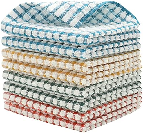 Cotton Dish Rags Dish Cloths For Washing Dishes,8Pack,11.8”x11.8”