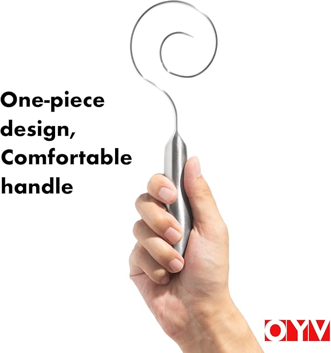 OYV Seamless Dough Whisk, 18/10 Stainless Steel Danish Dough Wisk, Dishwasher - Image 4