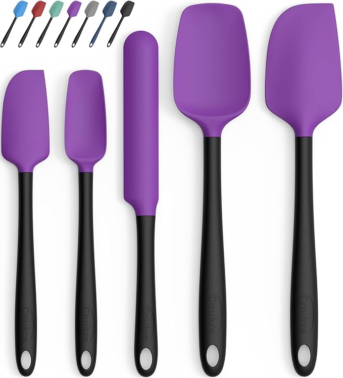 Coukre Silicone Spatula Set of 5, High Temperature Resistant, Food Grade by Coukre