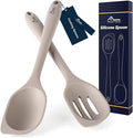 HOTEC Heat Resistant Silicone Cooking Spoon Spatula, Large Kitchen Solid and by Hotec