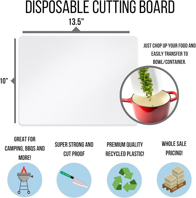 Crown Display Disposable Cutting Boards 100 Count Premium Quality Disposable - Image 3