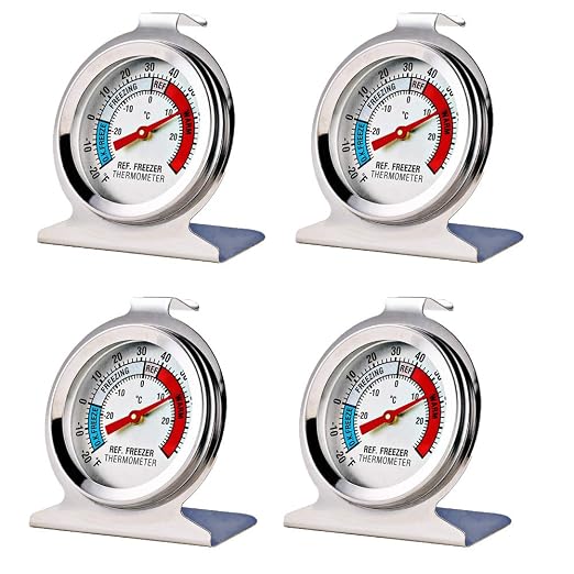 4 Pack Refrigerator Freezer Thermometer Large Dial Analog Thermometer by LinkDm