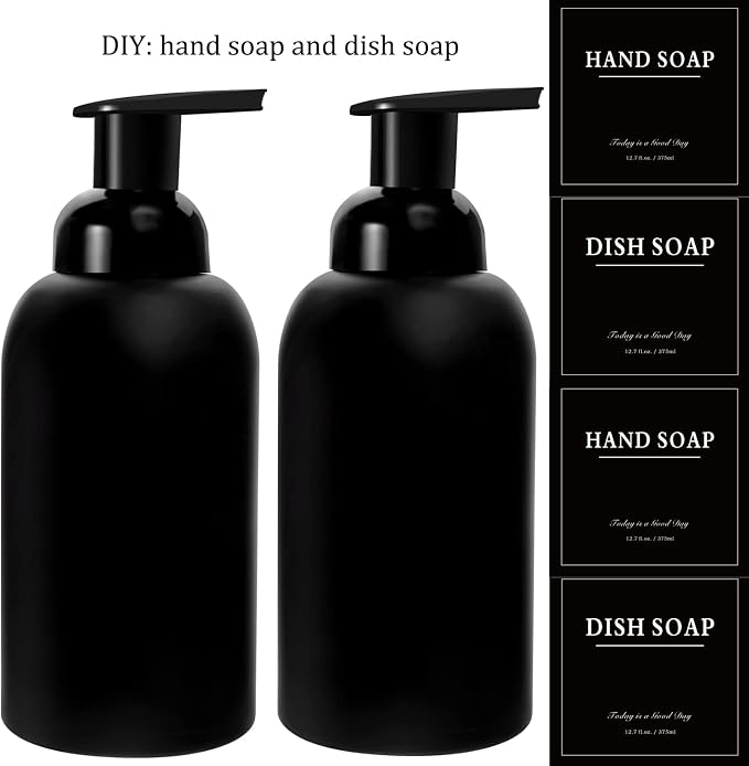 rejomiik 2 Pack Foaming Thick Glass Foam Hand Soap Dispenser - Image 8