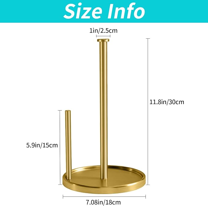 Paper Towel Holder Countertop, Standing Paper Roll Holder - Image 5