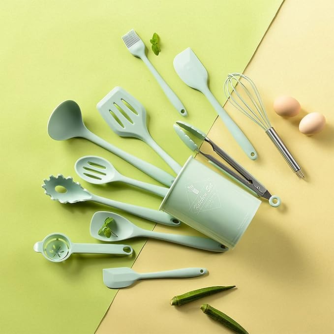 Kitchen Utensils Set-12 Pieces Silicone Cooking Utensils Set 392°F Heat - Image 8