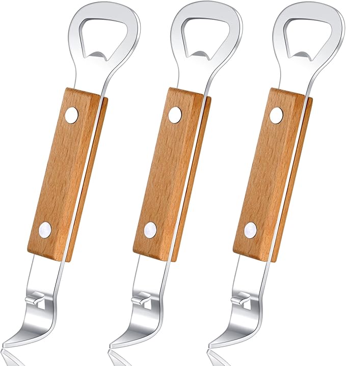 HANCELANT Can Punch Bottle Opener, Manual Stainless Steel Can Opener 3 Pack by HANCELANT