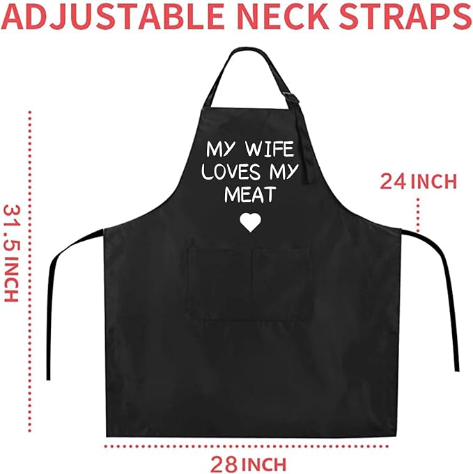 Rosoz Funny BBQ Black Chef Aprons - Image 4