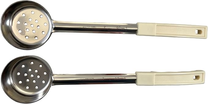 3 Ounce Slotted Stainless Steel Portion Control Ladle Spoon by Habanerofire