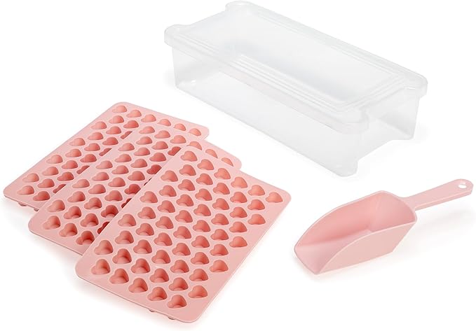 Paris Hilton Heart Shaped Mini Ice Cube Tray Set, Includes 3 Mini Ice Cube Molds by TheWorldofParisHilton