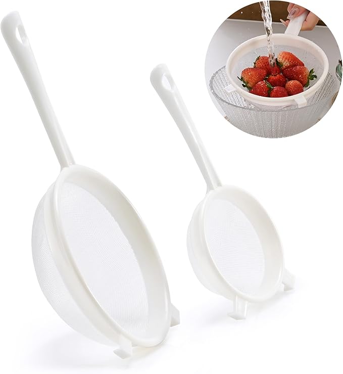Luckyiren Kefir Strainer Set, 2-Size Plastic Non-Metal Sieve by Luckyiren