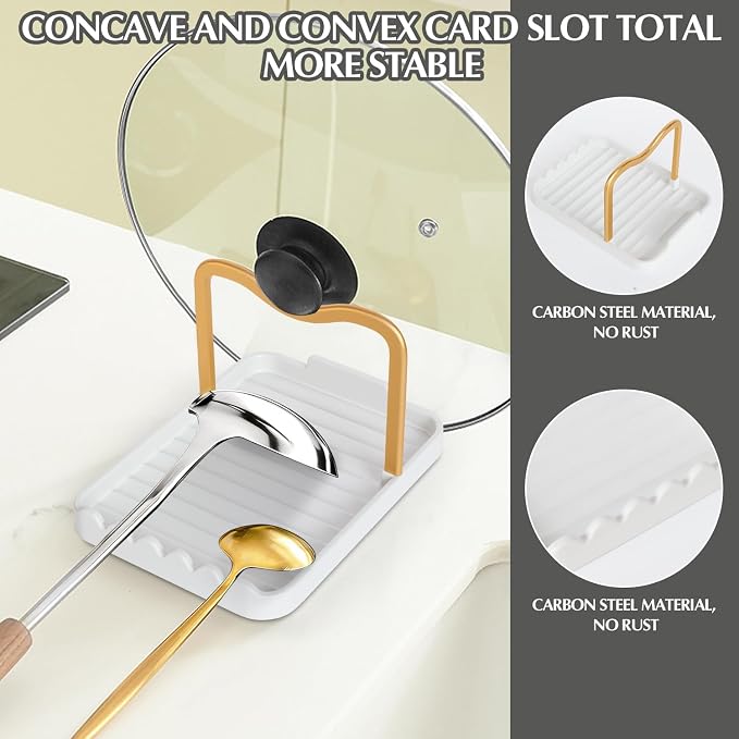 Ysks'hf spoon holder and pot lid holder，stainless steel，Kitchen Utensil Rest - Image 3