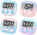 4 Pack Digital Timers, Timer for Kids, Magnetic Back and ON/Off Switch by Rumcnjen