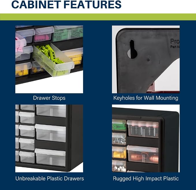 Akro-Mils 26-Drawer Plastic Drawer Storage Cabinet - Image 3