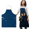 Cotton Canvas Apron for Women & Men – Adjustable Neck Strap & Waist Ties by Unknown