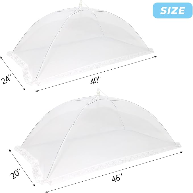 2 Pcs Extra Large Mesh Food Cover Tent（46"x20" - Image 2