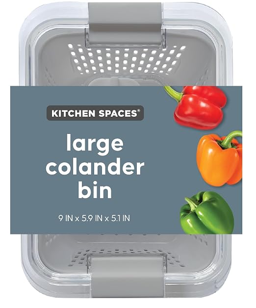 Kitchen Spaces Colander Bin, Produce Saver, Fridge Organizer by KitchenSpaces