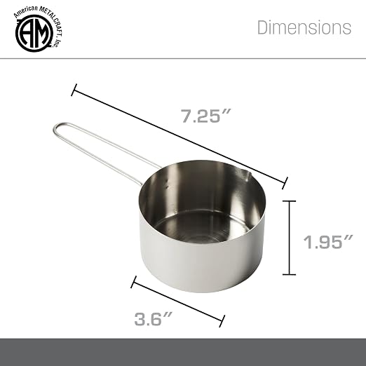 American Metalcraft MCW125 Stainless Steel Measuring Cup, Wire Handle, 1 - Image 4