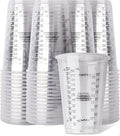 Clear Plastic Measuring Cups, 8oz Graduated Disposable and Reusable Mixing Cups by Mtgluk