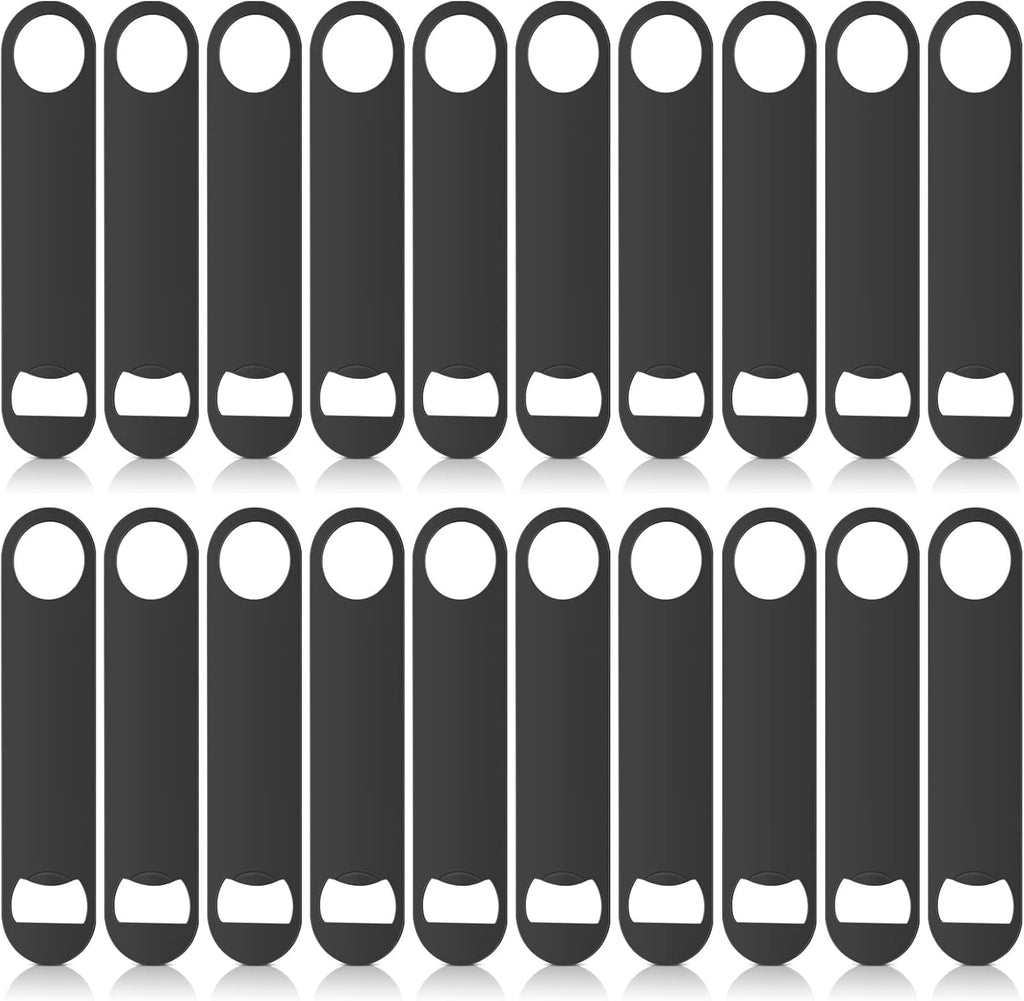 Raiten 20 Pack Flat Bottle Opener Bulk 7 Inch Stainless Steel Beer