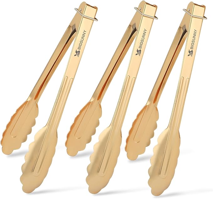 MSY BIGSUNNY 9 Inch Kitchen Food Tongs by MSYBIGSUNNY