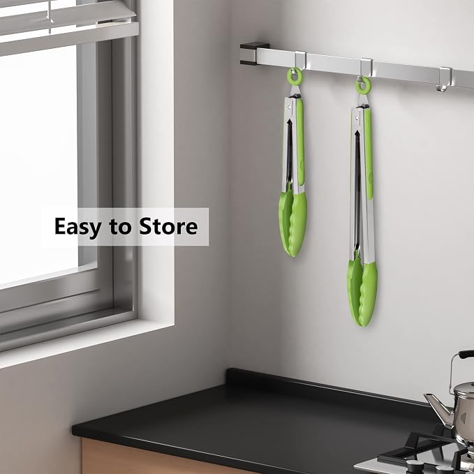 2 Pack Silicone Kitchen Tongs – 9" & 12" Set, Heat Resistant up to 500°F - Image 6