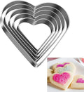 Love Heart Cookie Cutter Set Pack of 5 Valentines Day Heart Biscuit Cutter by Tmflexe