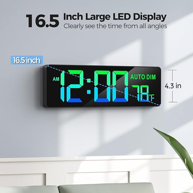 REACHER 16.5" Large Digital Wall Timer Clock - Image 2