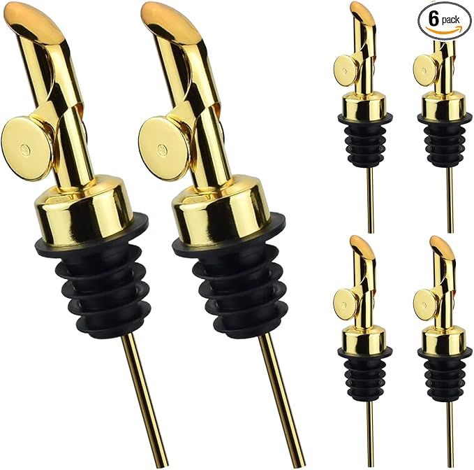 Pafusen 6 Pack Auto Flip Olive Oil Dispenser, Liquor Pour Spout, Oil Dispenser by Pafusen
