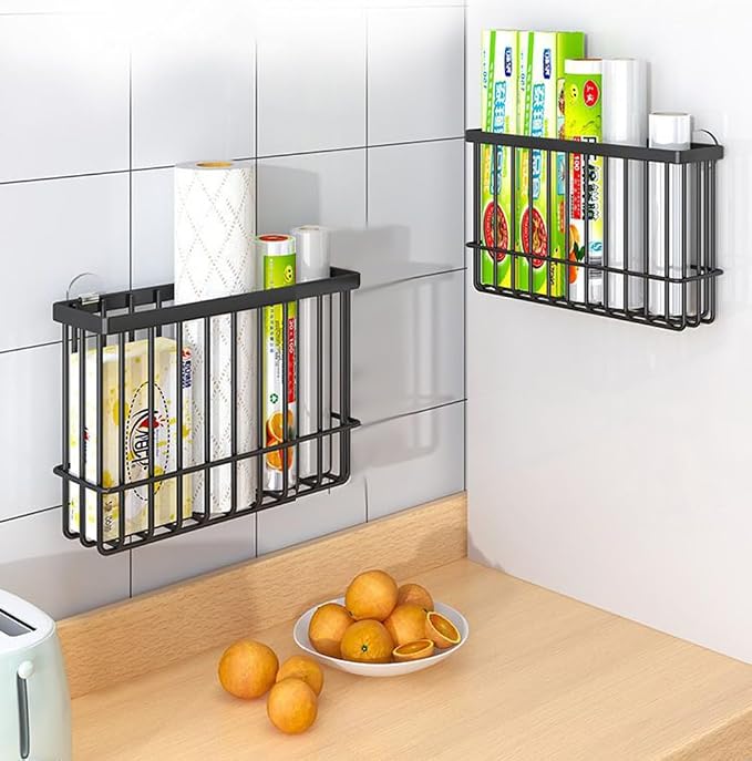 2 Piece Kitchen Cabinet Door Storage Box, Self Adhesive Wall Mounted Storage - Image 4