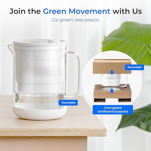 Waterdrop PT-72W Glass Water Filter Pitcher, Eco-Friendly, NSF/ANSI 53 - Image 9