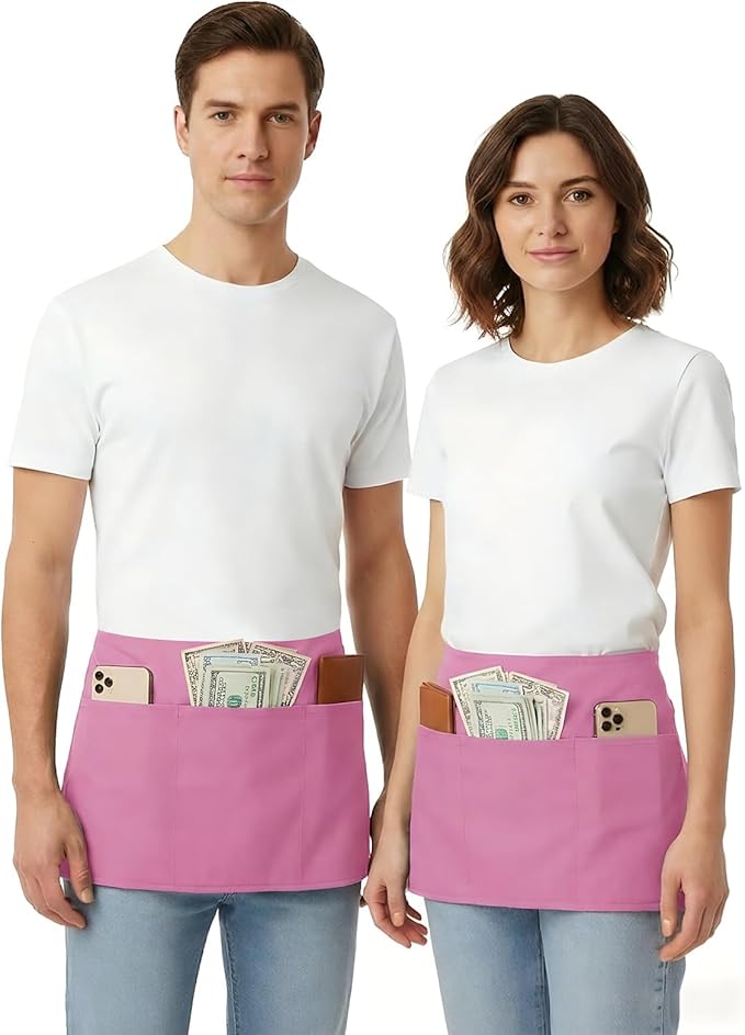 BOHARERS 3 Pack Pink Waitress Aprons - Image 4