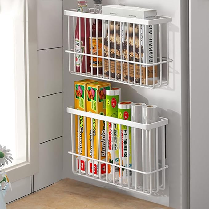 2 Piece Kitchen Cabinet Door Storage Box, Self Adhesive Wall Mounted Storage - Image 3