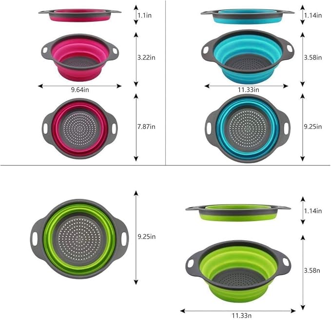 New and improved- Set of 3 Niklye Ultimate Kitchen Strainers—1×10” & 2×12” - Image 2