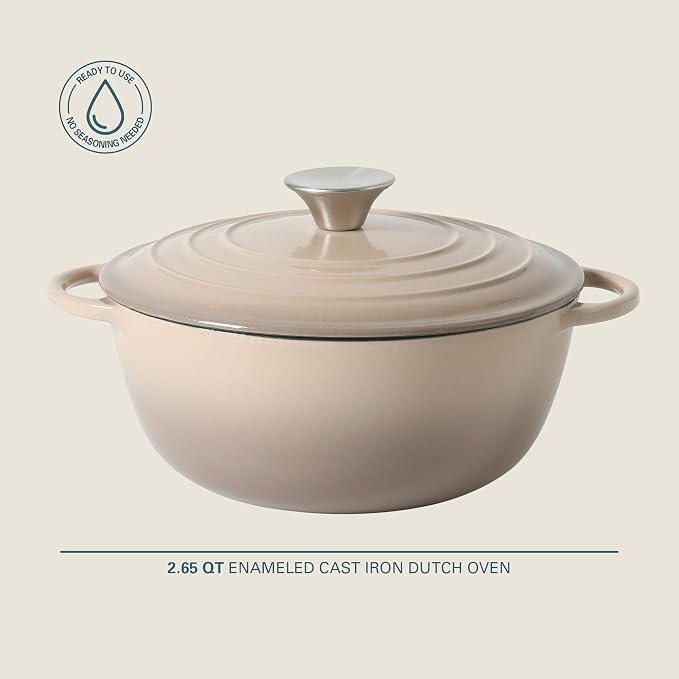 Gibson Home Addlestone 2.65 Qt Enameled Cast Iron Dutch Oven Pot - Image 2