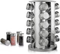 Revolving Spice Rack with 20 Jars, Rotating Spice Rack Organizer with Labels by Ayedvan
