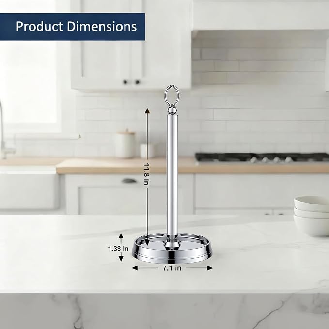 KASUNTO Paper Towel Holder Steel Paper Holder countertop，Black Paper Towel - Image 4