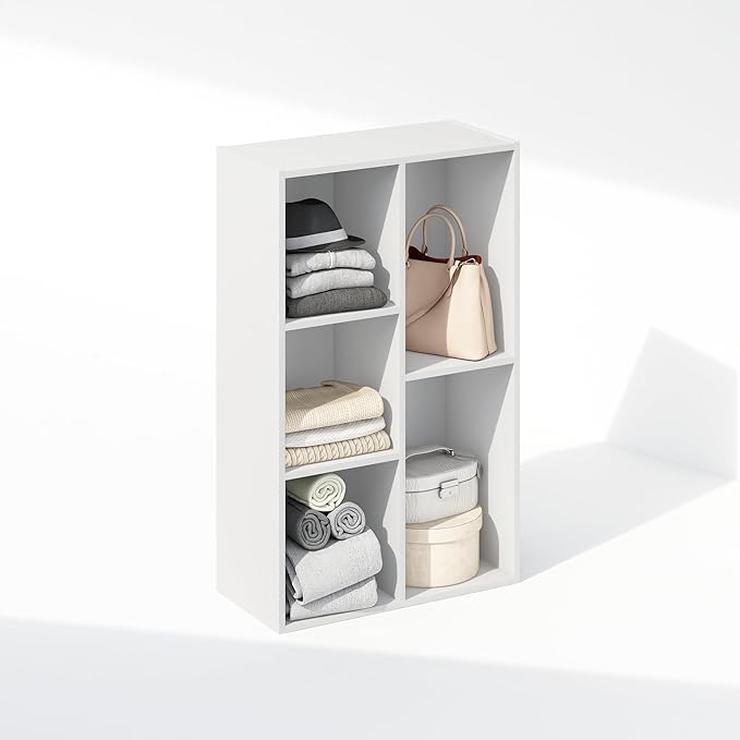 Furinno Reed Closet Organizers and Storage, 5-Cube Reversible Closet Shelves - Image 3
