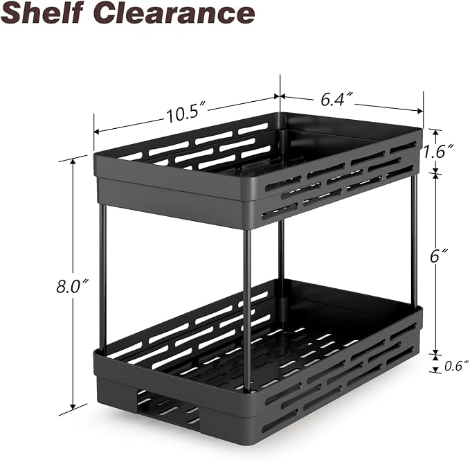 Pull Out Spice Rack Organizer for Cabinet, 2 Pack Widen Slide Out Spice Racks - Image 4