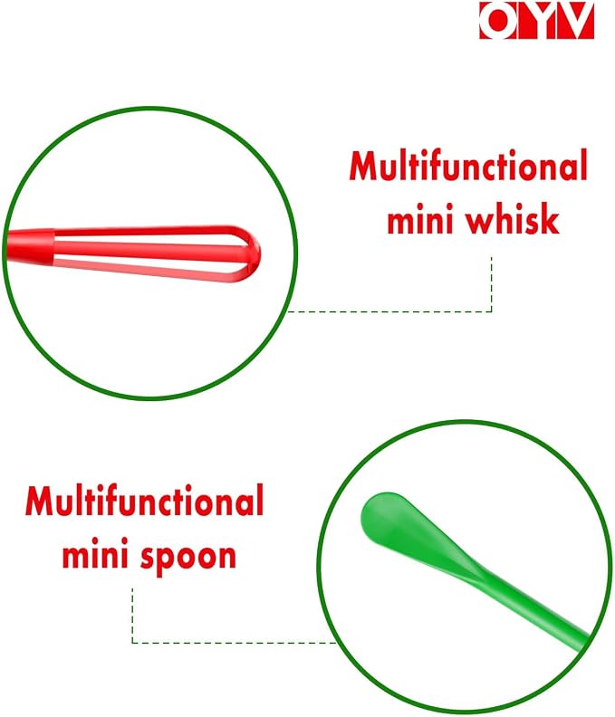 OYV Christmas Colors Mini Whisk Set, 8.5 in Mini Whisks - Image 3