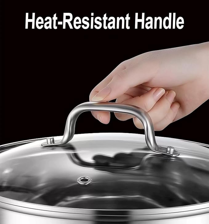 Stainless Steel Stock Pot, 12 Quart Heavy Duty Induction-Compatible - Image 7