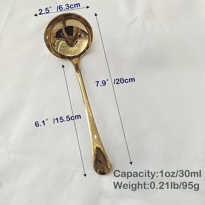 Small Ladle, Gravy Ladle, Premium 18/10 Stainless Steel Soup Sauce Ladles - Image 2